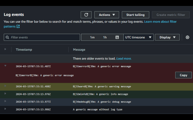 AWS CloudWatch Colorizer - 截图 1