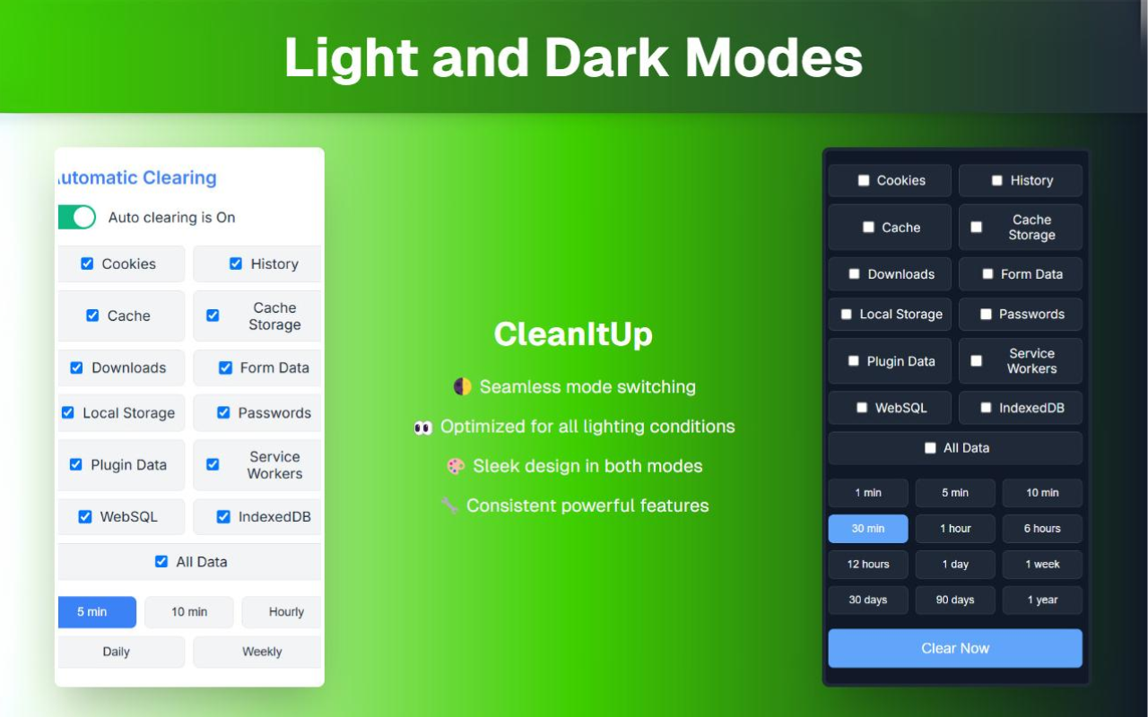 CleanItUp - Auto History & Cache Cleaner - 截图 1