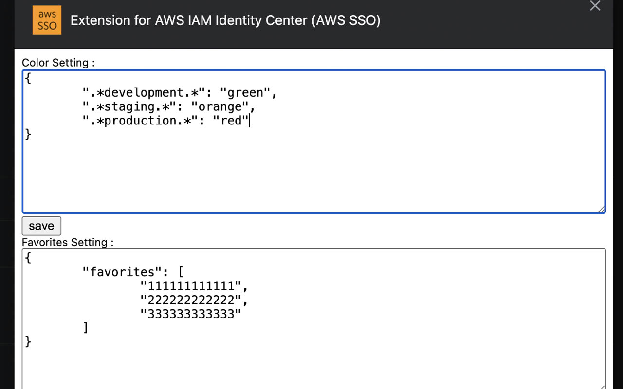 Extension for AWS IAM Identity Center (AWS SSO) - 截图 3