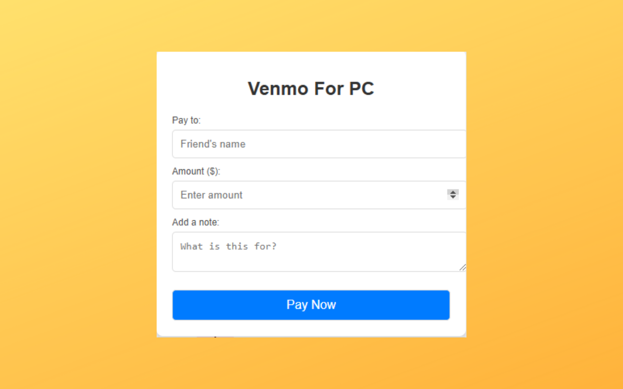 Venmo PC Edition For Surprise! - 截图 1