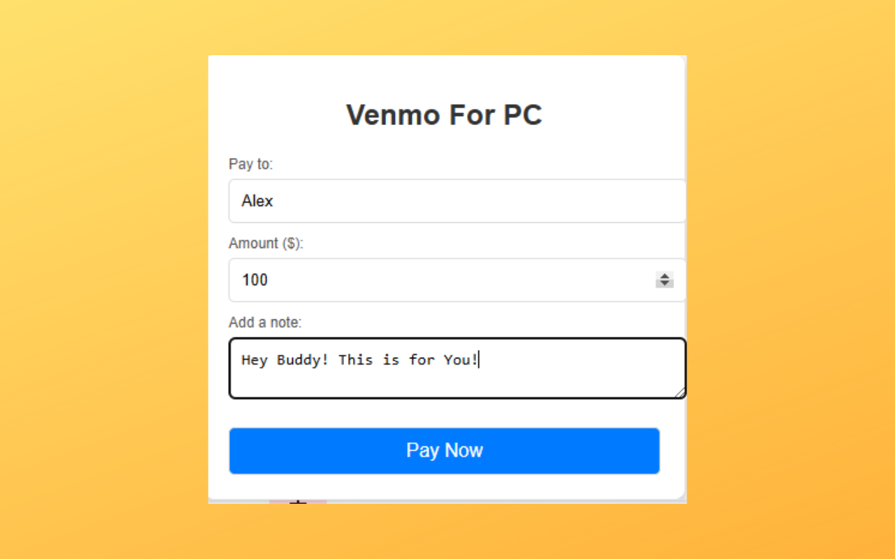 Venmo PC Edition For Surprise! - 截图 2