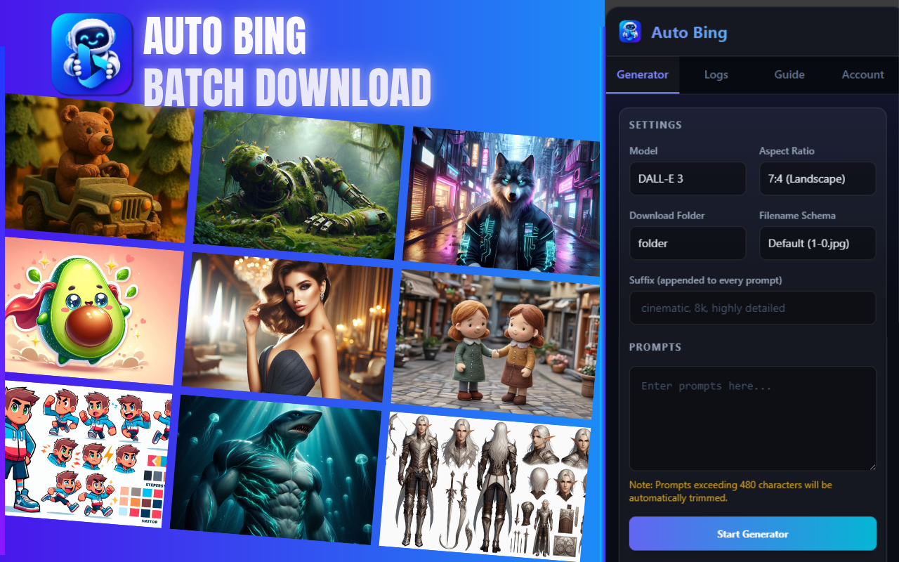 Bing Image Automation - Auto Bing on Bing.com - 截图 1