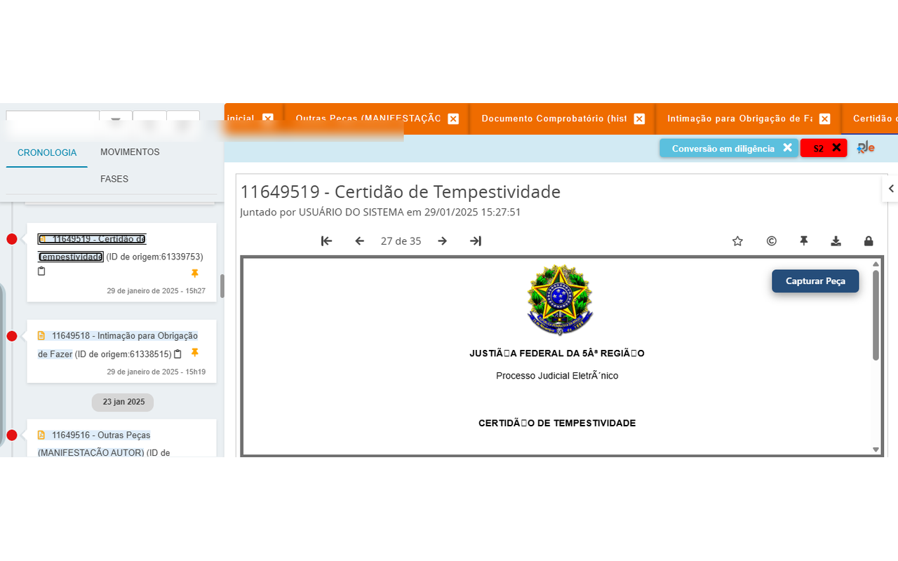 PJe Captura - 截图 2