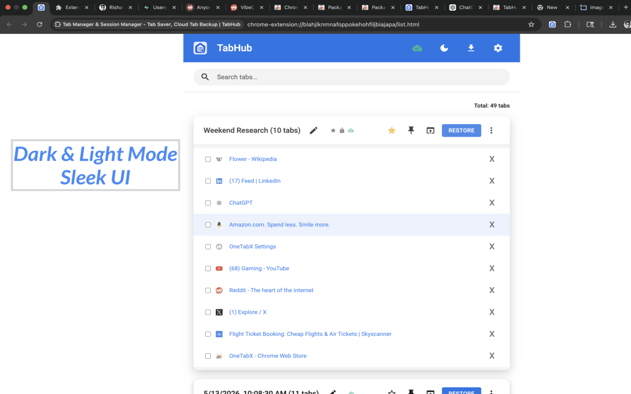 TabHub - Tab Manager & Session Sync - 截图 3