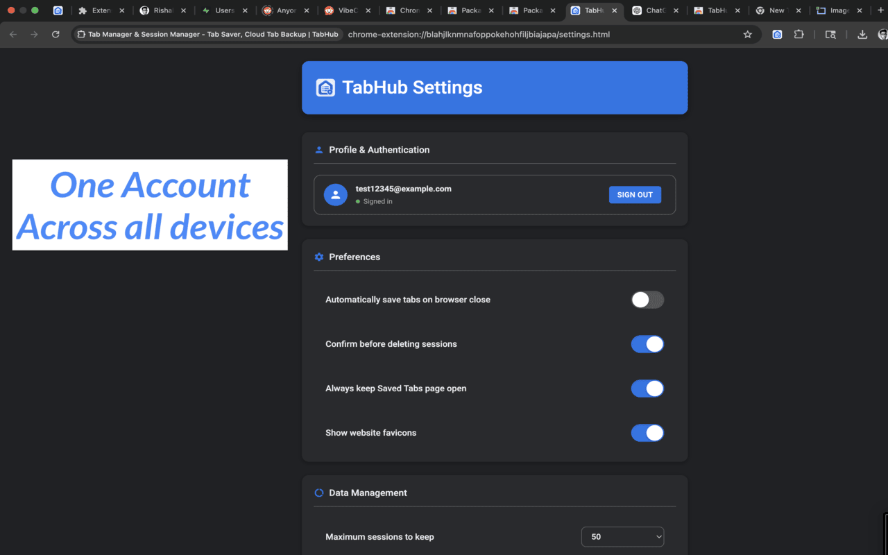 TabHub - Tab Manager & Session Sync - 截图 4