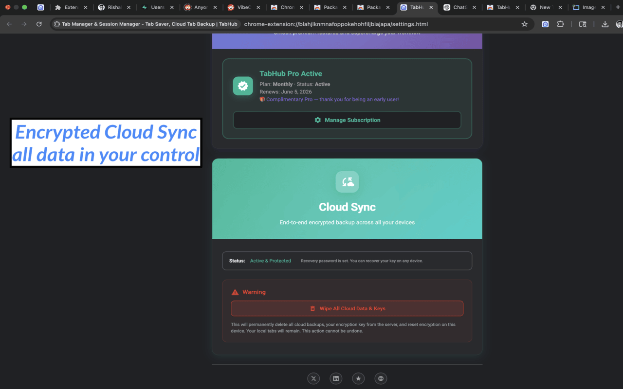TabHub - Tab Manager & Session Sync - 截图 5