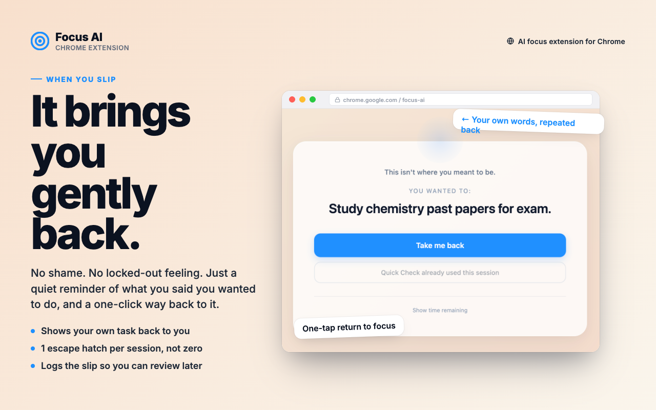Focus AI | AI Website Blocker, Pomodoro Timer, ADHD, Distraction Blocker - 截图 5