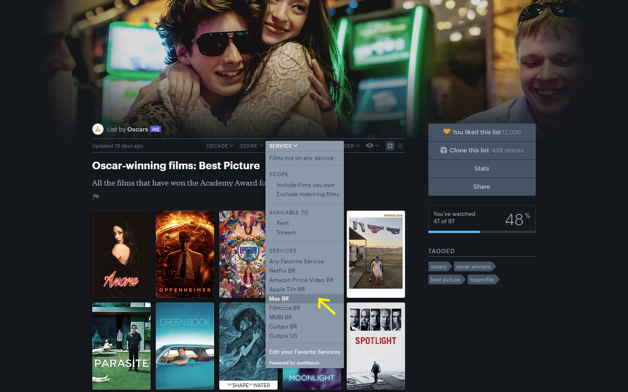 One Service Filter for Letterboxd - 截图 2