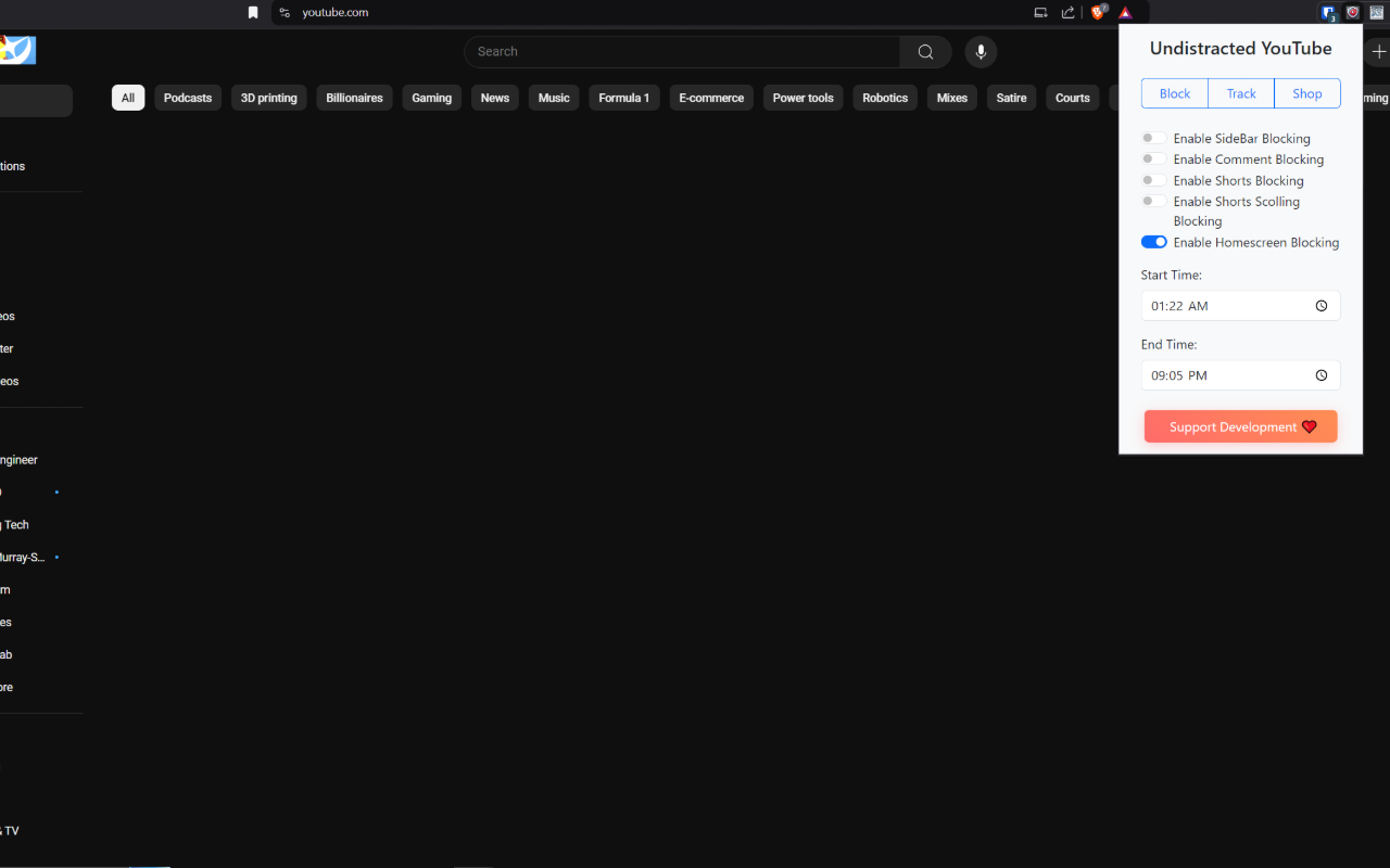 Undistracted YouTube - 截图 1