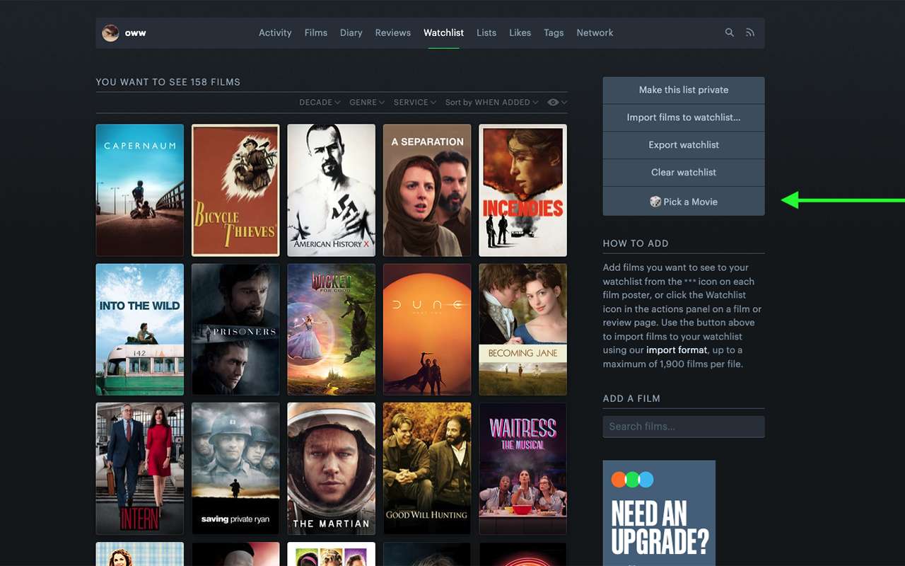 Letterboxd Movie Picker - 截图 2
