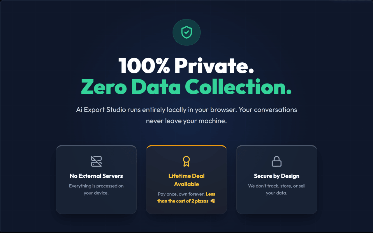 AI Export Studio: ChatGPT & Gemini to PDF, Word, MD & more! - 截图 5