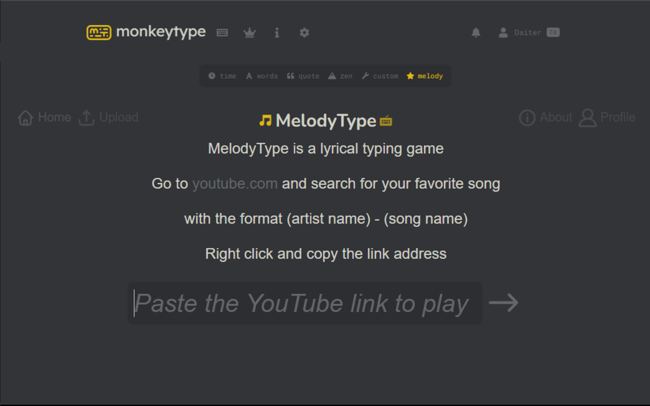 MonkeyType X MelodyType - 截图 2