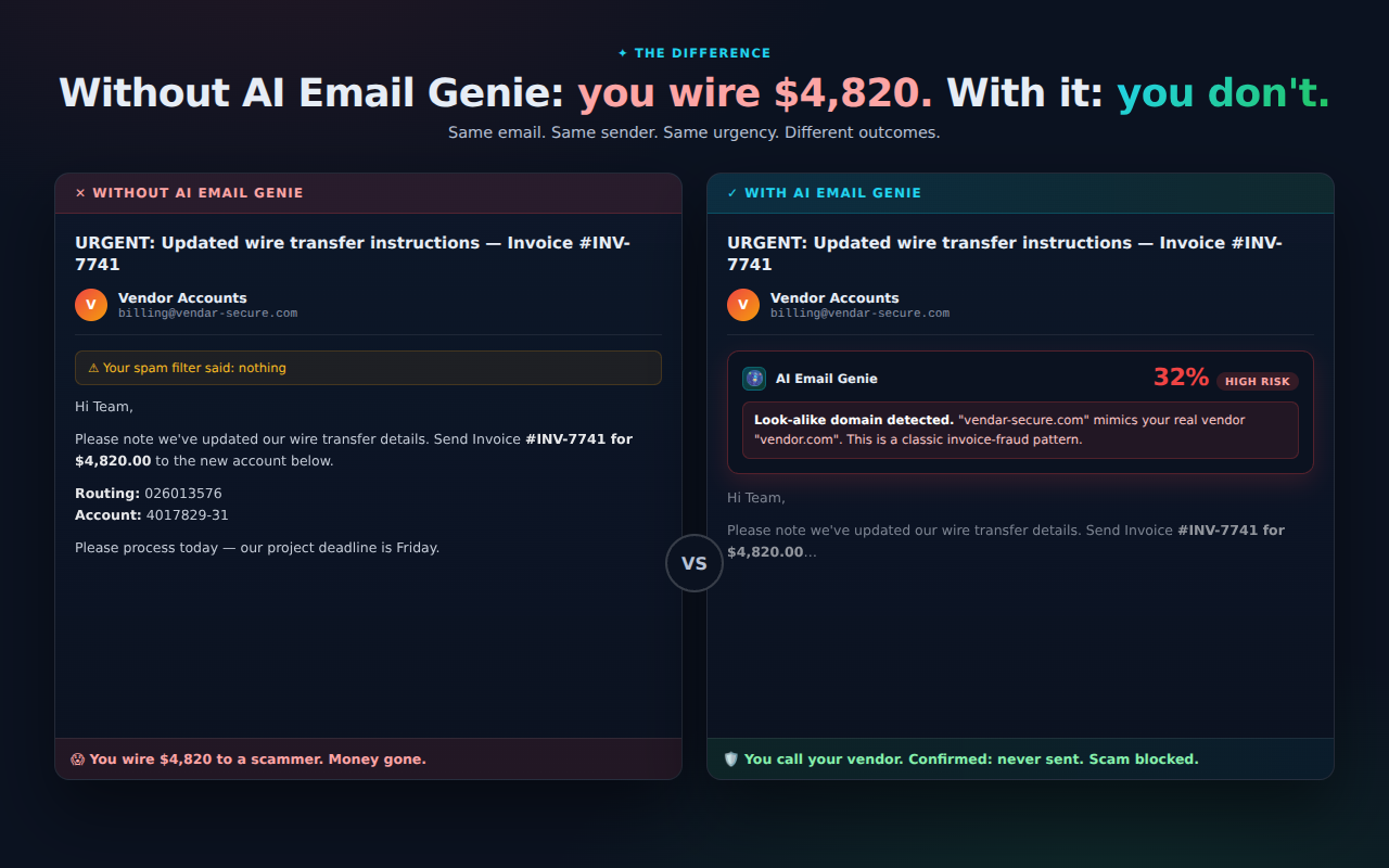 AI Email Genie — Email Scam & Invoice Fraud Protection - 截图 2