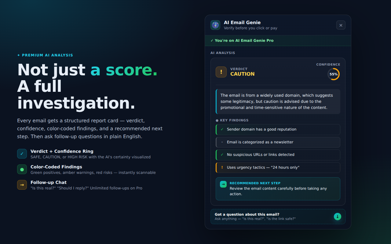 AI Email Genie — Email Scam & Invoice Fraud Protection - 截图 3