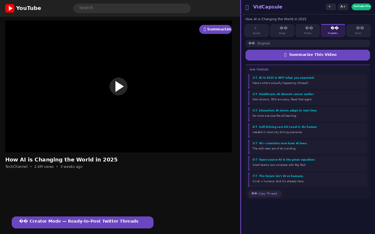 VidCapsule — Ai YouTube Video Summarizer - 截图 5