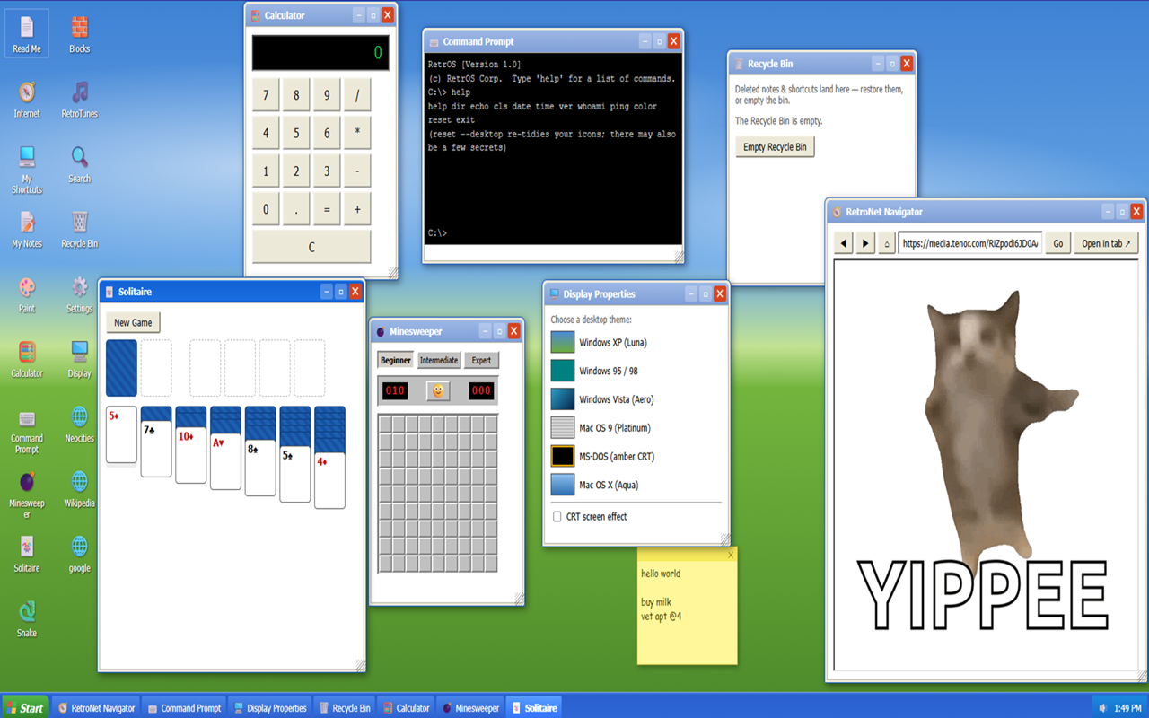 RetrOS — a retro desktop new tab - 截图 2