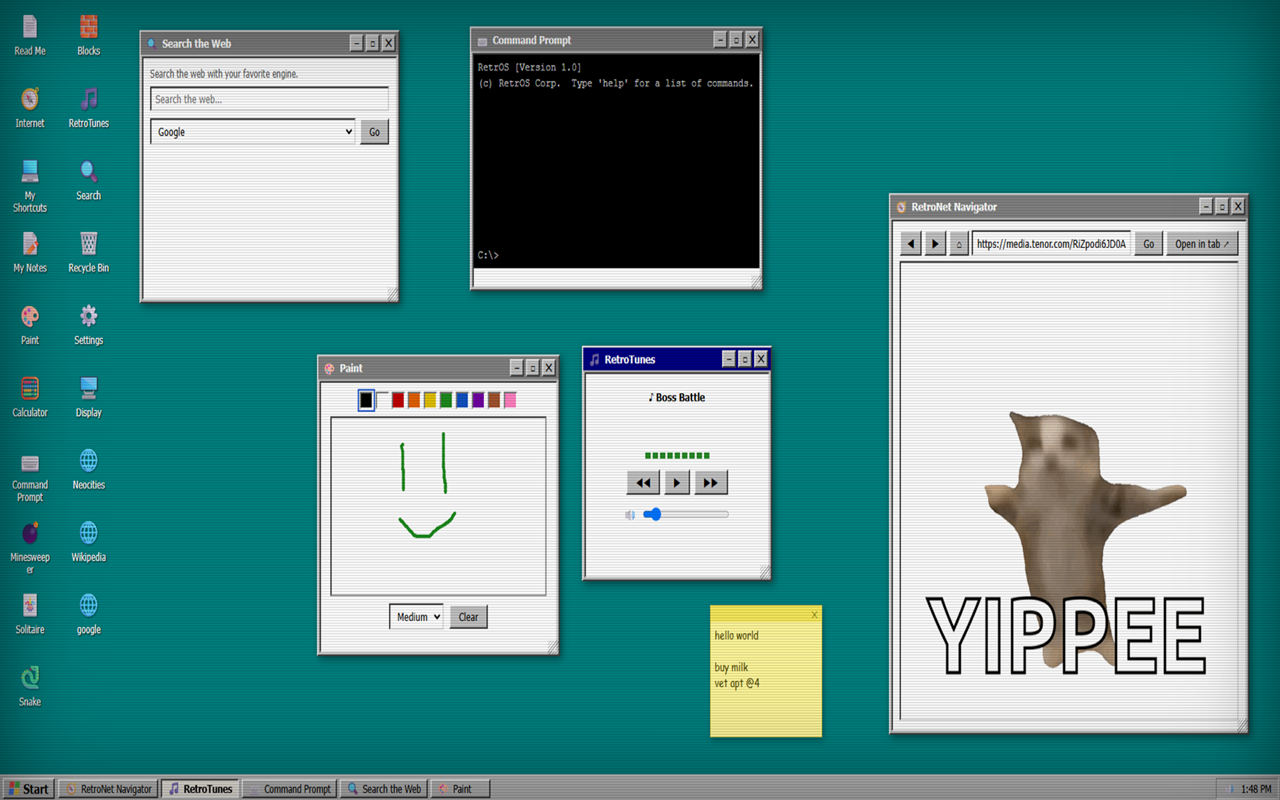 RetrOS — a retro desktop new tab - 截图 4
