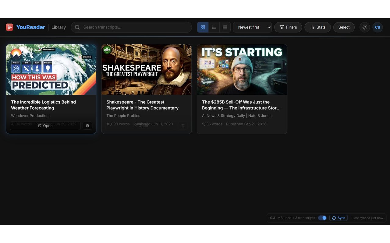 YouReader – AI Notes from YouTube Transcripts - 截图 5