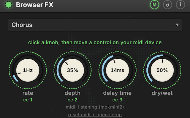 Browser FX: Tab Audio Effects + MIDI - 截图 5
