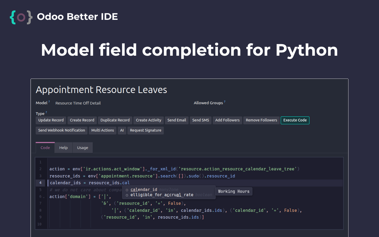 Odoo Better Ide - 截图 2