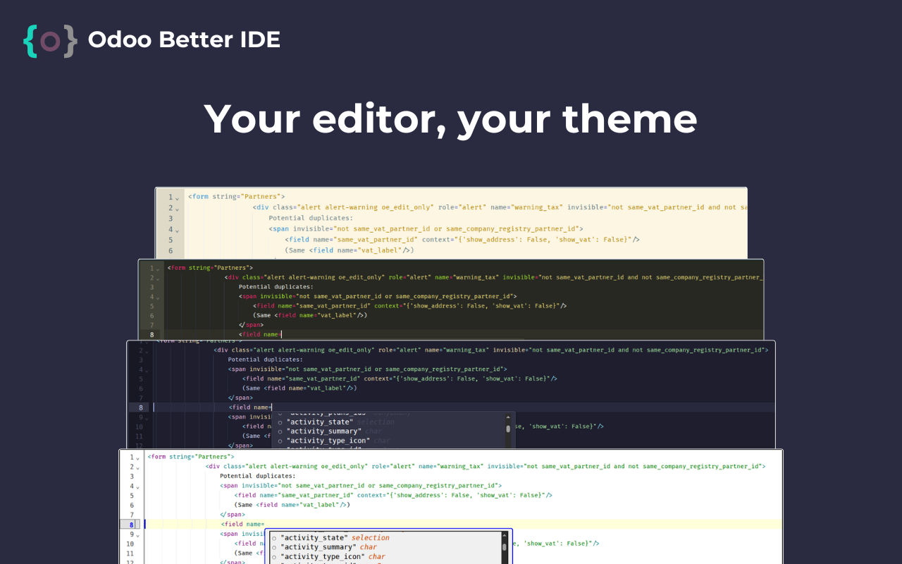 Odoo Better Ide - 截图 3