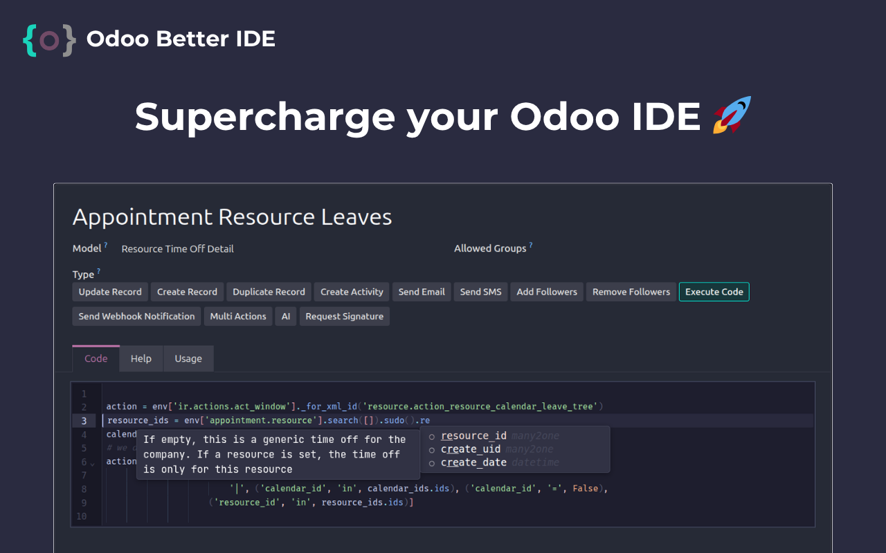 Odoo Better Ide - 截图 5