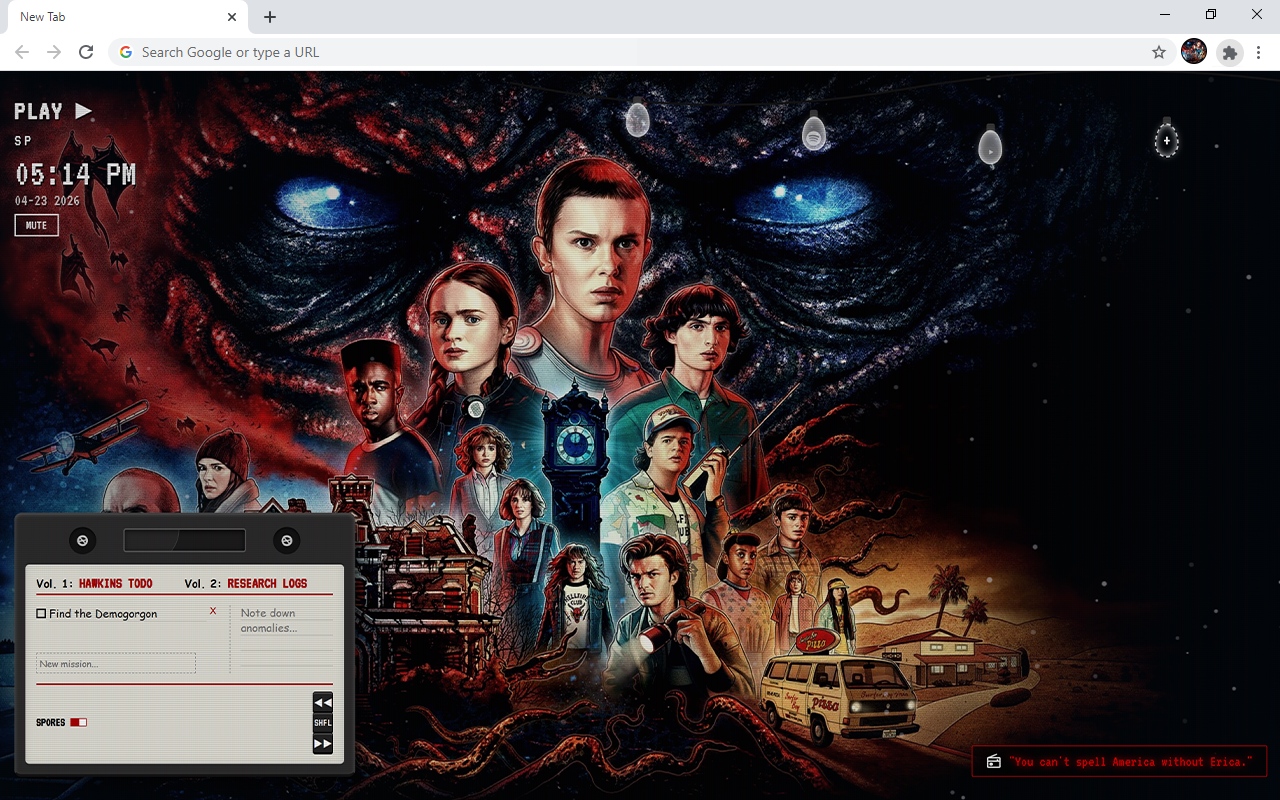 Cool Stranger Things HD Wallpaper New Tab - 截图 3