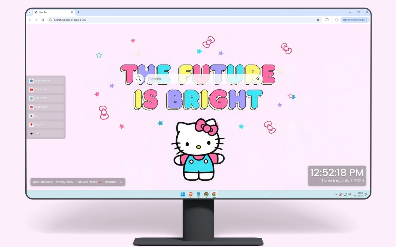 Future is Bright Hello Kitty Live Wallpaper - 截图 1
