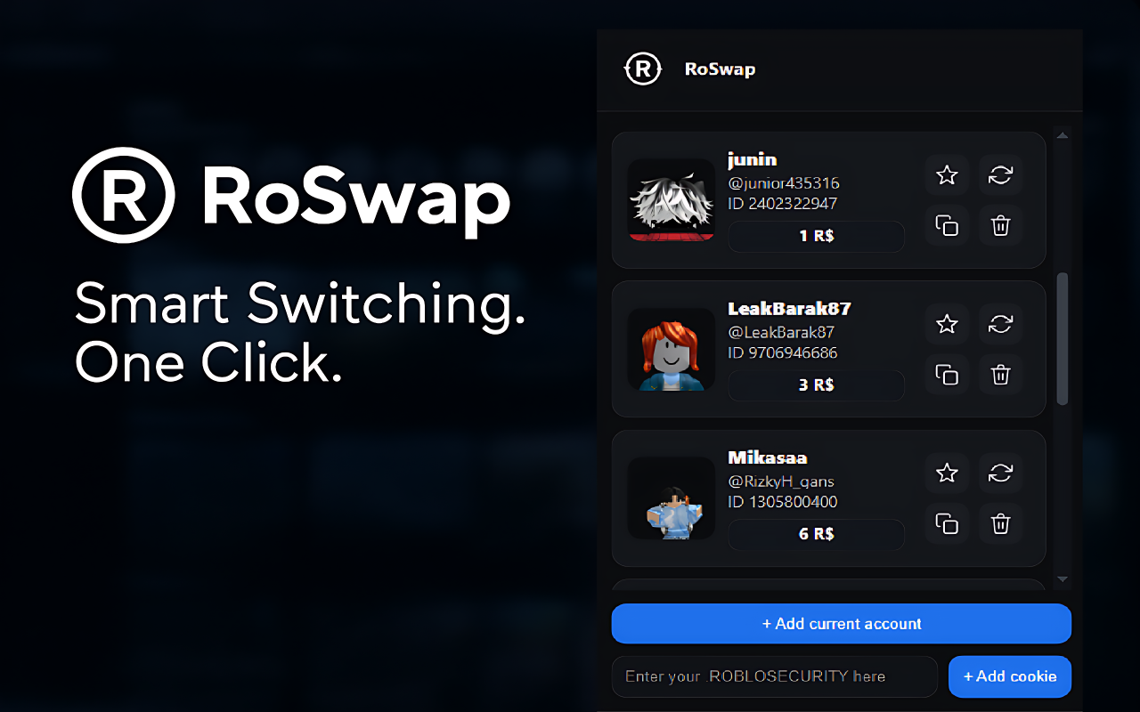 RoSwap – Roblox Account Switcher - 截图 2