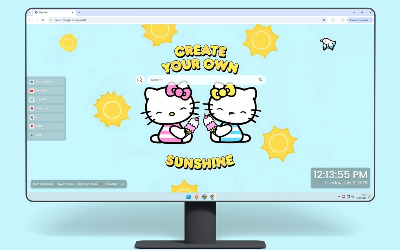 Hello Kitty Create Your Own Sunshine Live Wallpaper - 截图 2