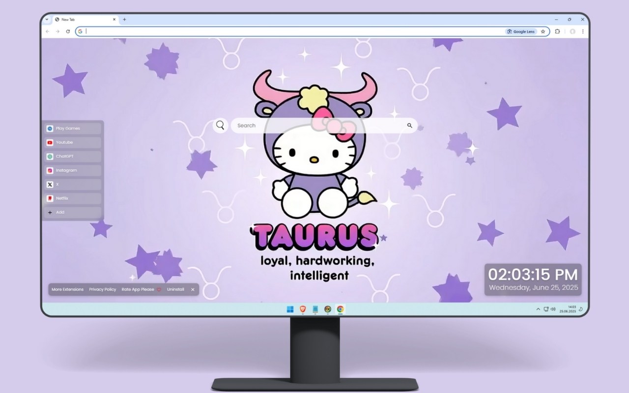 Taurus Hello Kitty Live Wallpaper - 截图 2