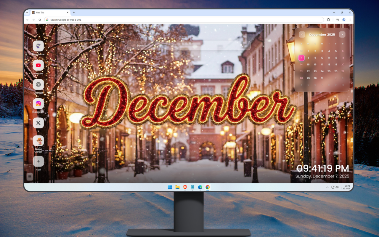 December 2026 Calendar Wallpaper - 截图 2