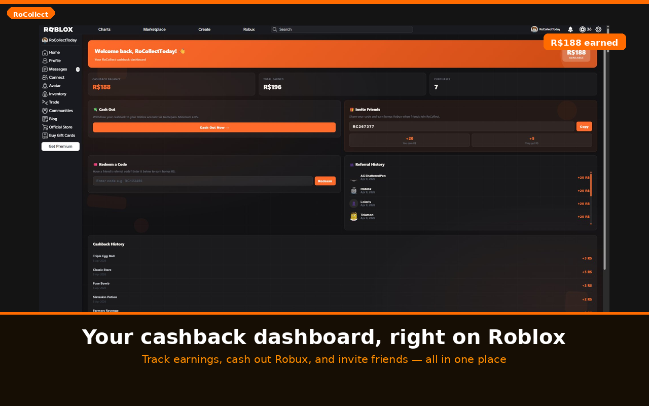 RoCollect – Roblox Cashback - 截图 4