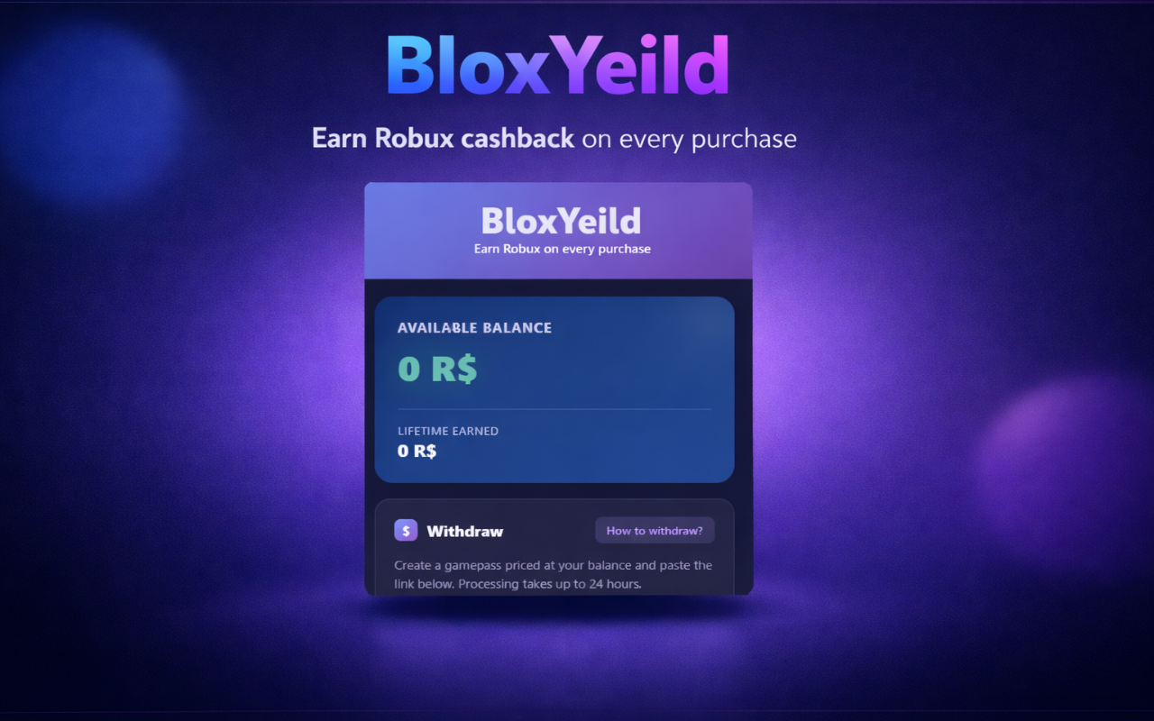 BloxYield - Roblox Cashback Rewards - 截图 1