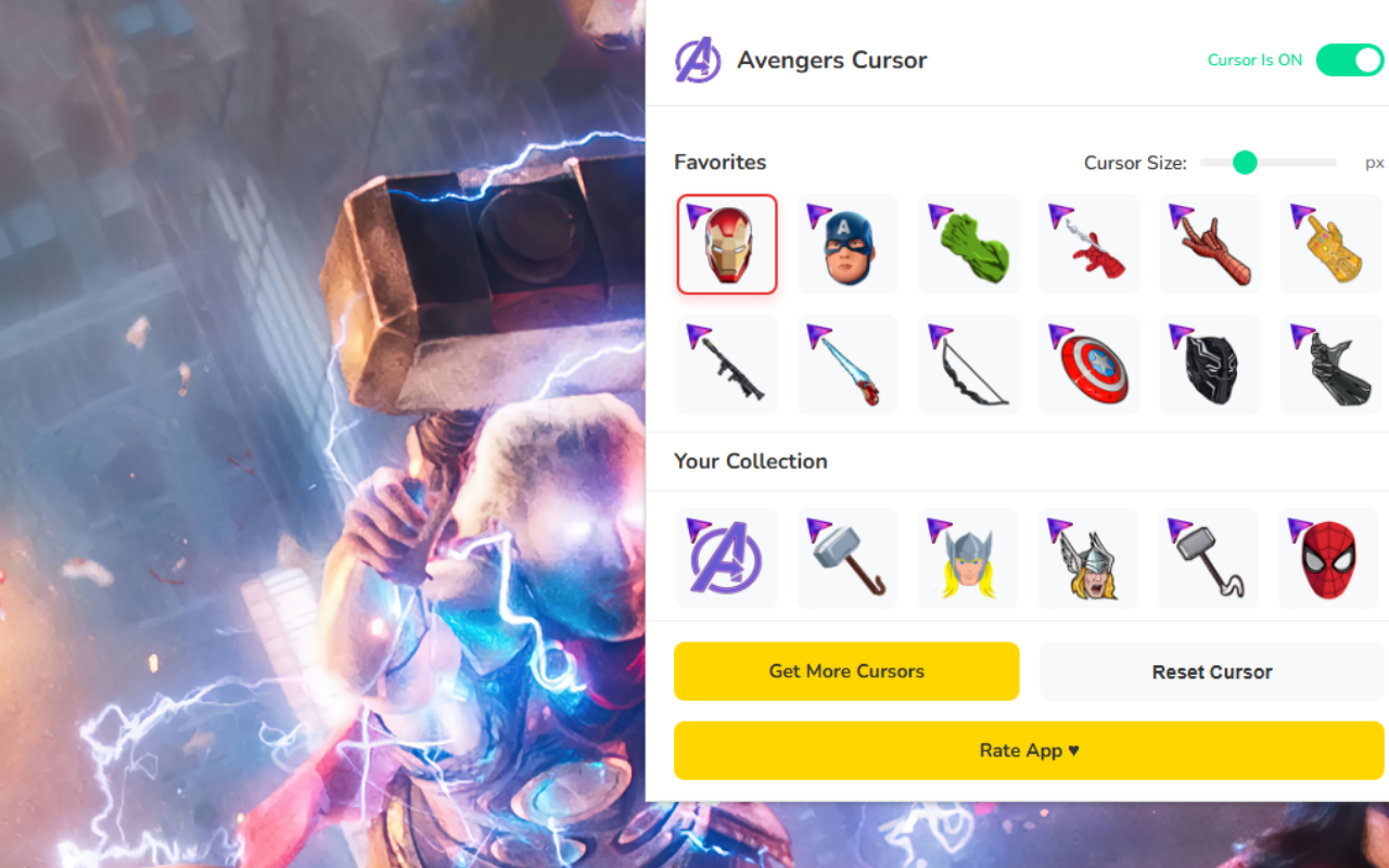 Avengers Cursor ★ Custom Cursor for Chrome™ - 截图 3