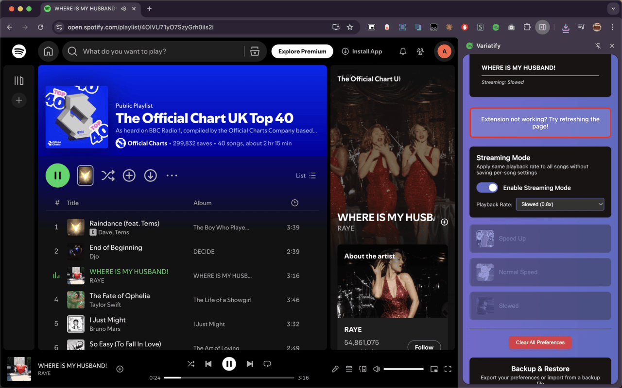 Variatify: Spotify Playback Speed (that remembers) - 截图 1