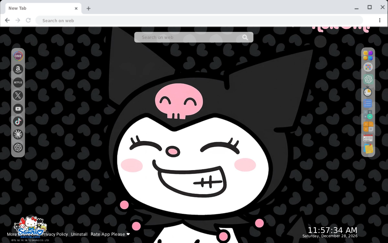 Sanrio Kuromi Big Grin Retro Live Wallpaper - 截图 4