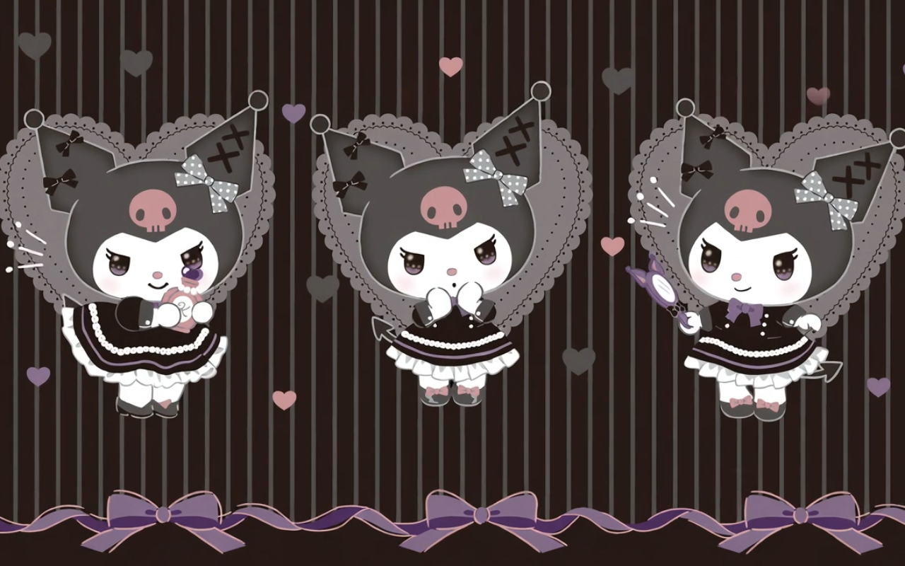 Gothic Lolita Kuromi Background from Sanrio - 截图 3