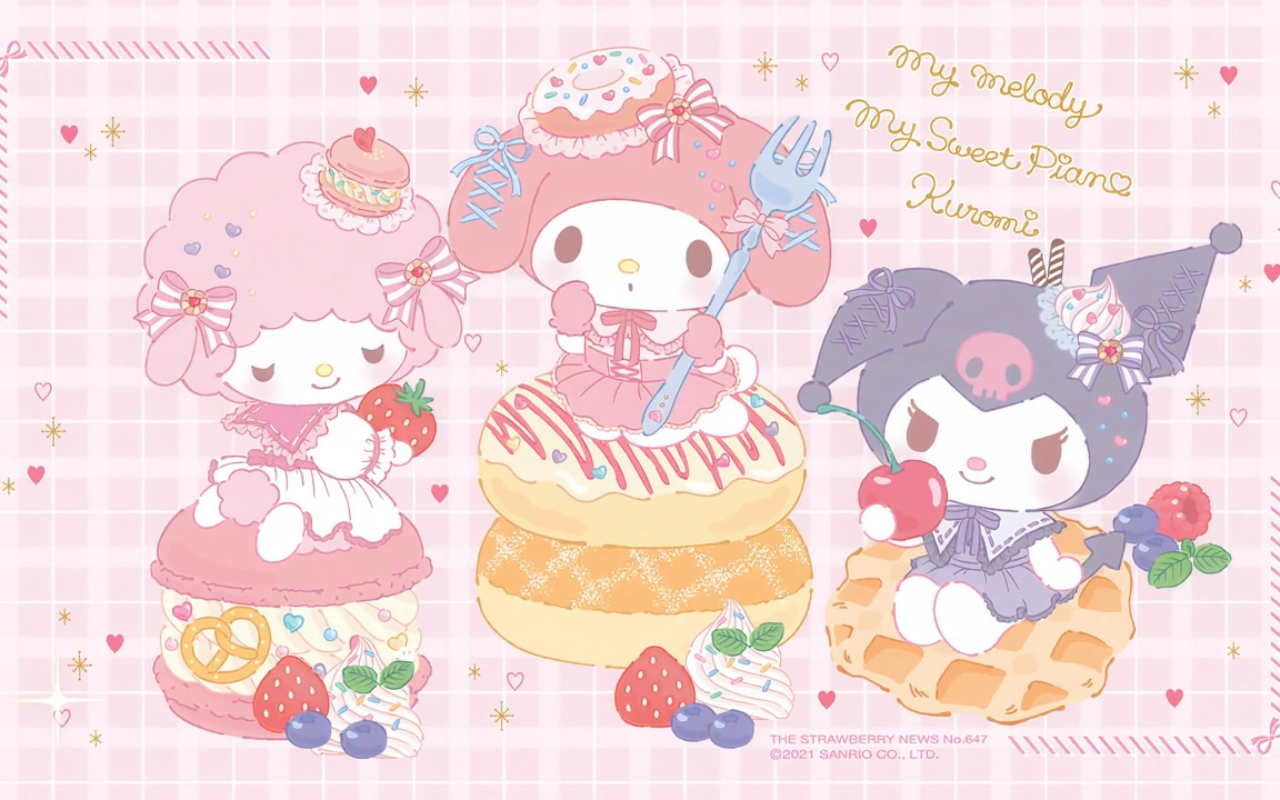Cute My Melody Kuromi My Sweet Piano Desserts - 截图 5