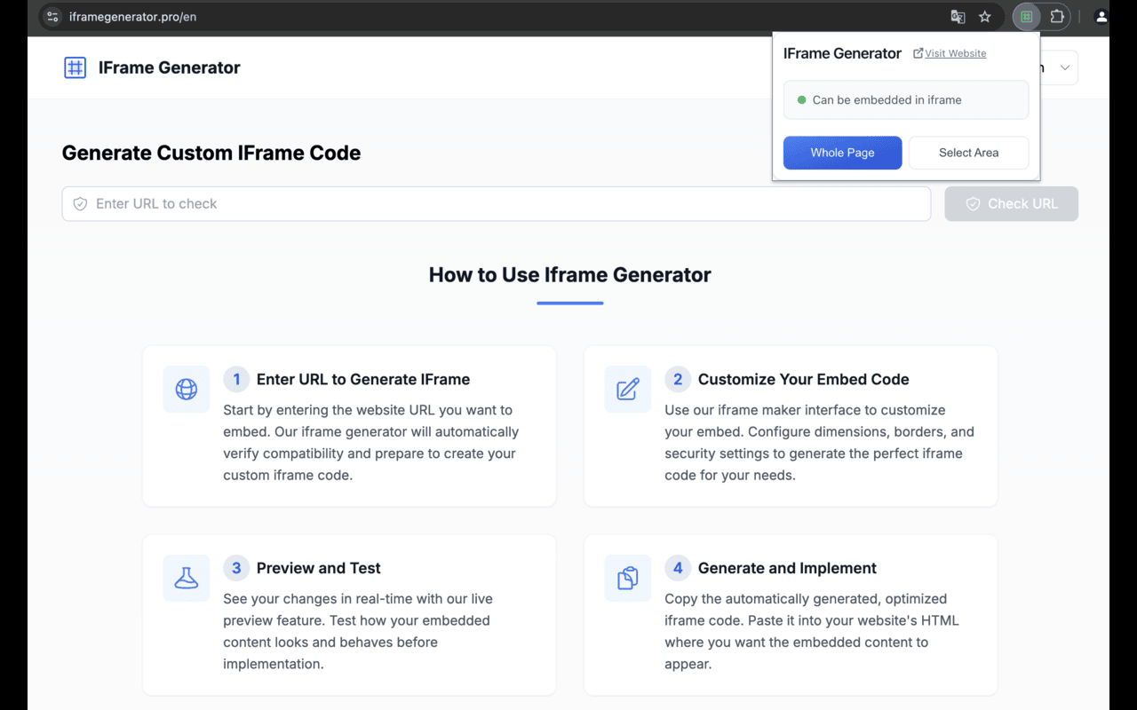 IFrame Generator - 截图 1