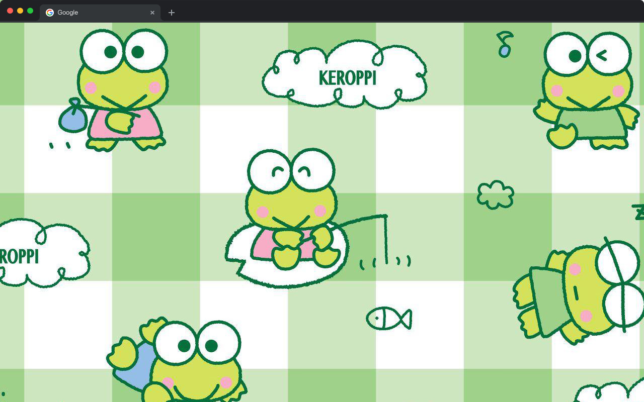 Keroppi Wallpapers New Tab - Sanrio Kawaii Backgrounds - 截图 3