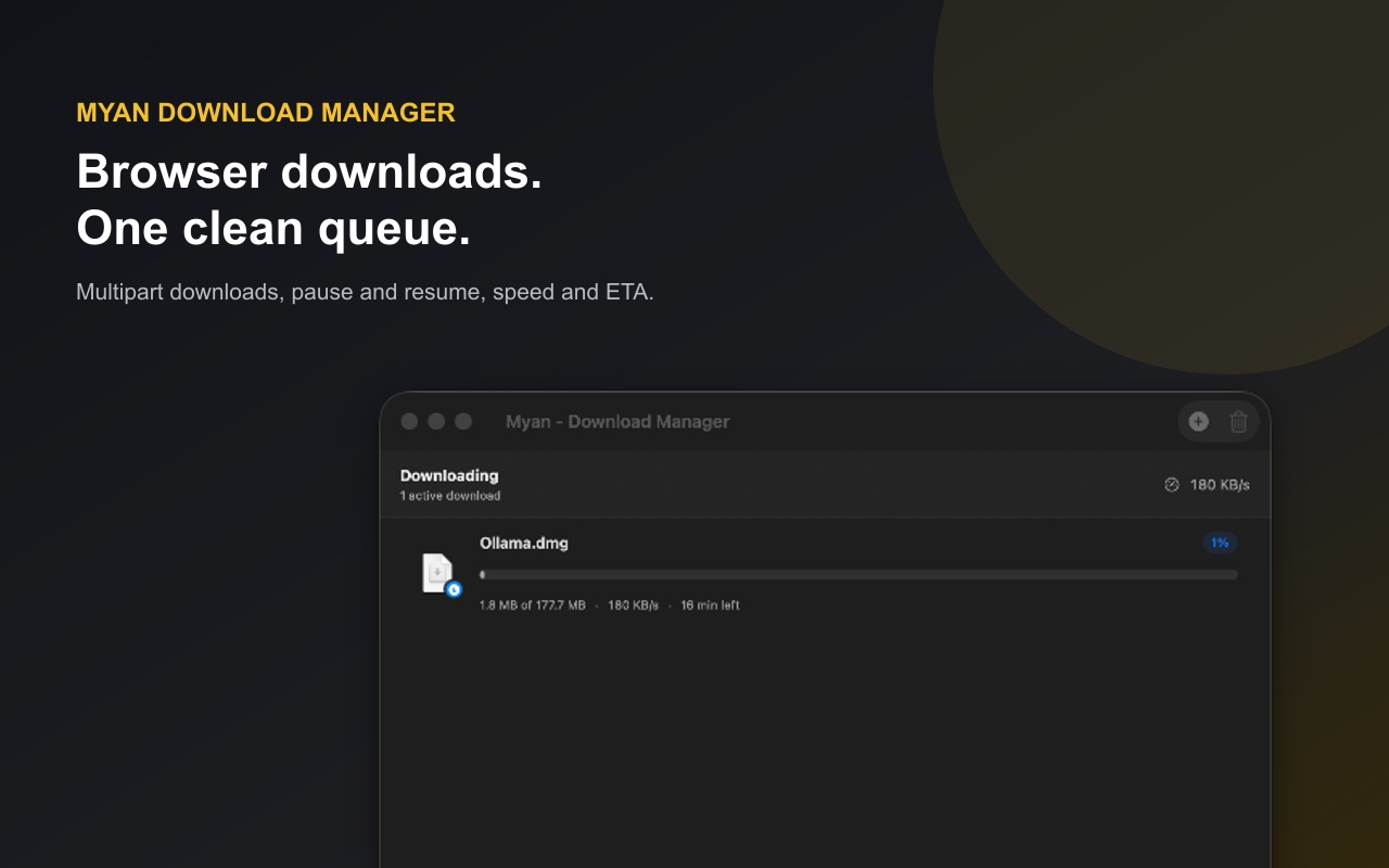 Myan - Download Manager - 截图 1