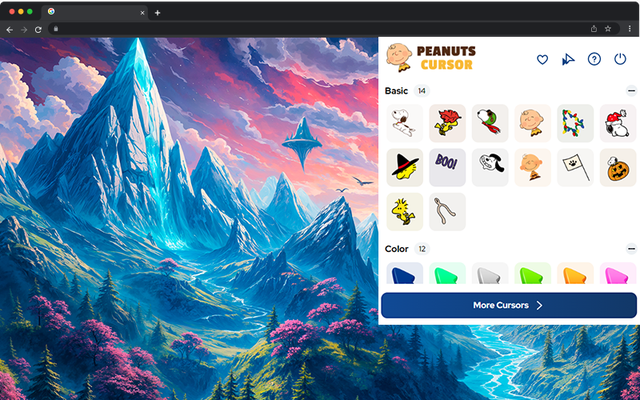 Peanuts Cursor - Custom Comic Cursor for Chrome - 截图 2