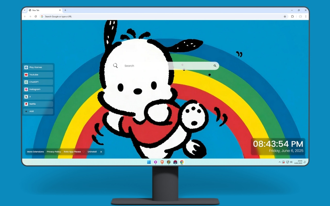 Pochacco Rainbow Live Wallpaper - 截图 2