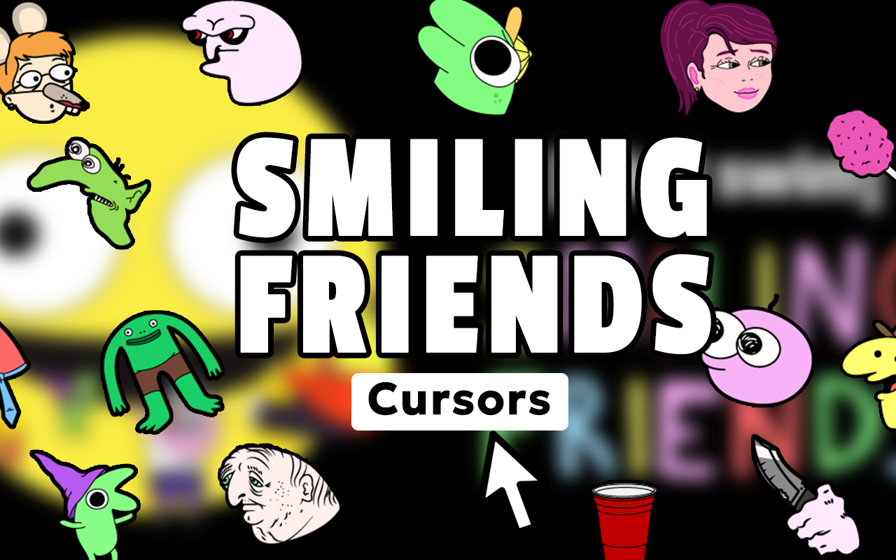 Smiling Friends Cursor - Cartoon Cursor for Chrome - 截图 2