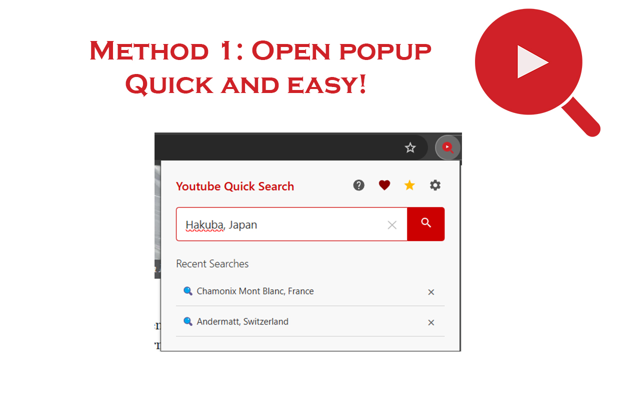 Youtube Quick Search: Popup, Right-Click & Shortcut - 截图 3