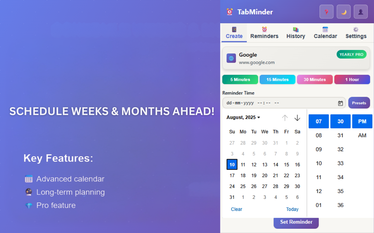 Tab Reminders – Smart Tab Reminder by TabMinder - 截图 2