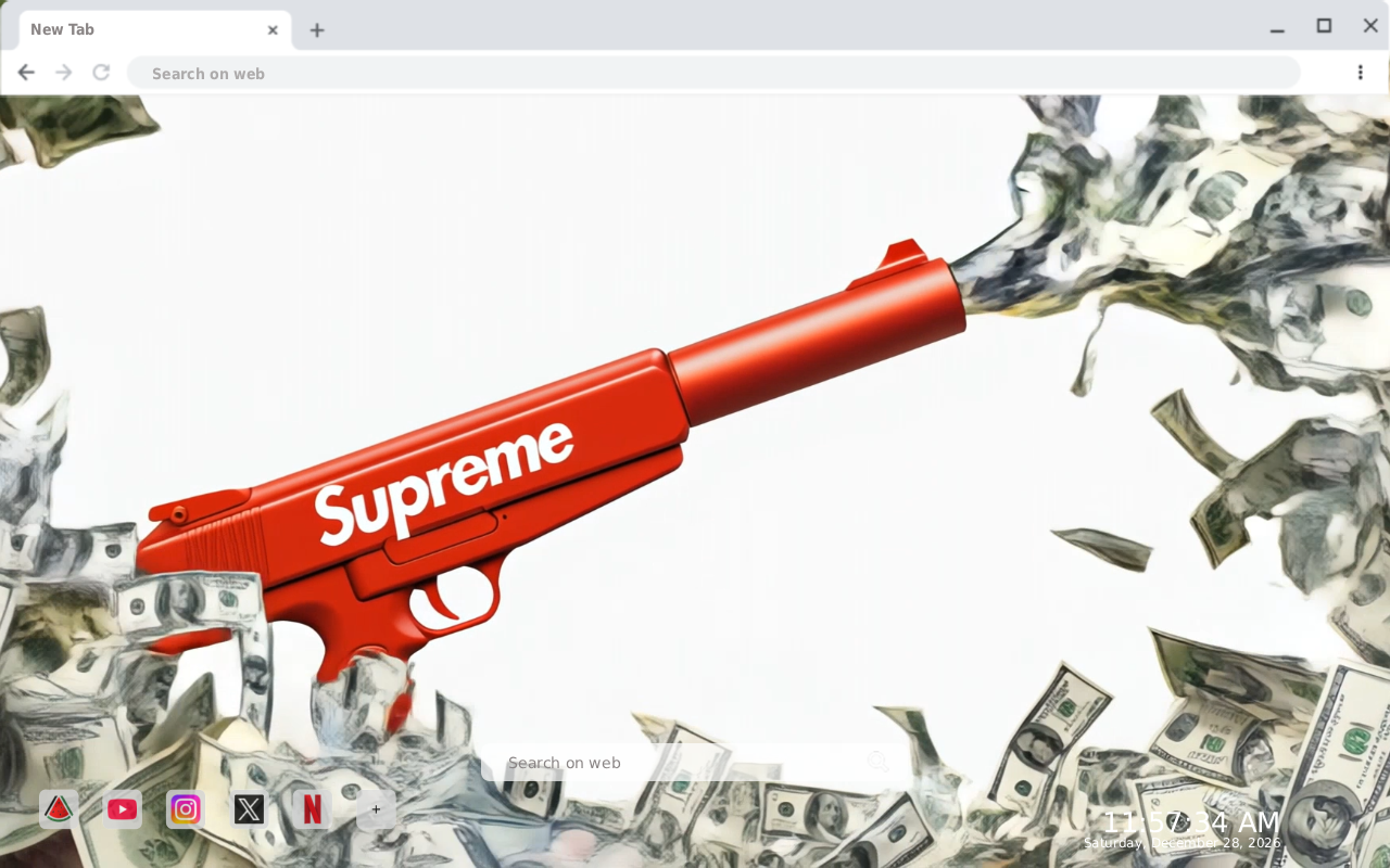 Supreme Money Gun Live Wallpaper - 截图 1