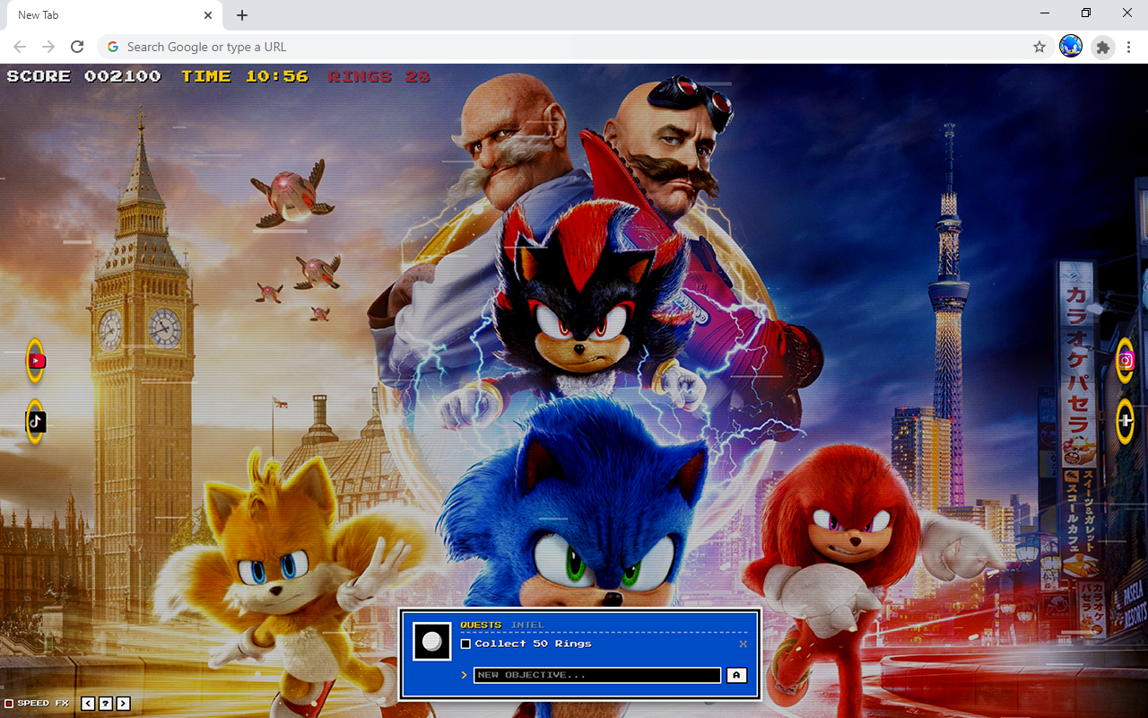 Sonic The Hedgehog HD Wallpaper New Tab - 截图 2