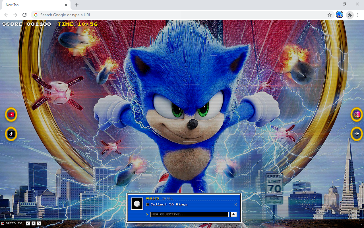 Sonic The Hedgehog HD Wallpaper New Tab - 截图 3